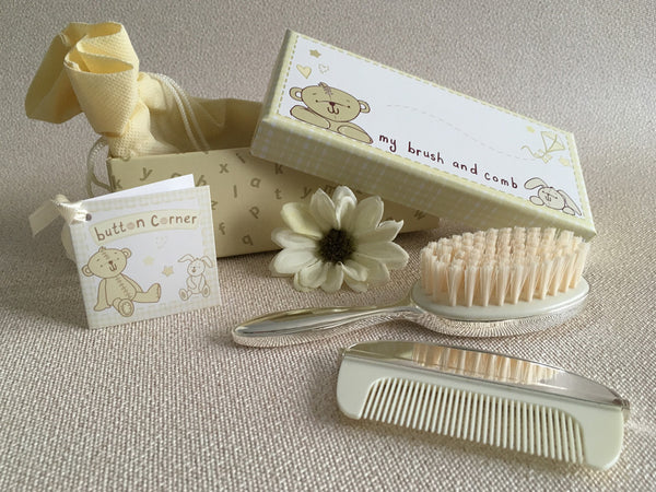 Silver Plated Brush Comb Set Bonnie Boo Gifts