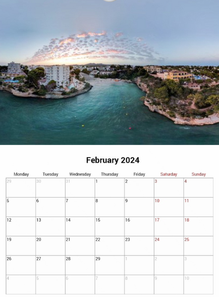 Cala d'Or 2024 A4 Wall Calendar