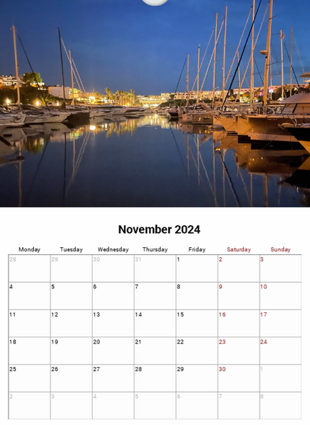 Cala d'Or 2024 A4 Wall Calendar