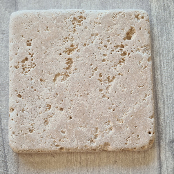 Vintage Crockery Natural Tumbled Marble Coasters