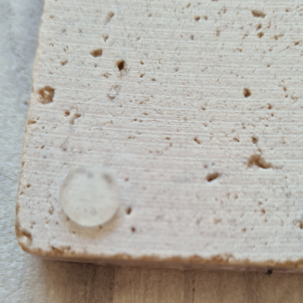 Vintage Crockery Natural Tumbled Marble Coasters