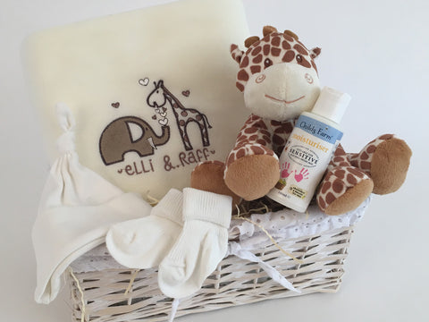 Jeffrey Giraffe Gift Basket