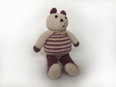 Fair Trade Organic Purple Cotton Teddy